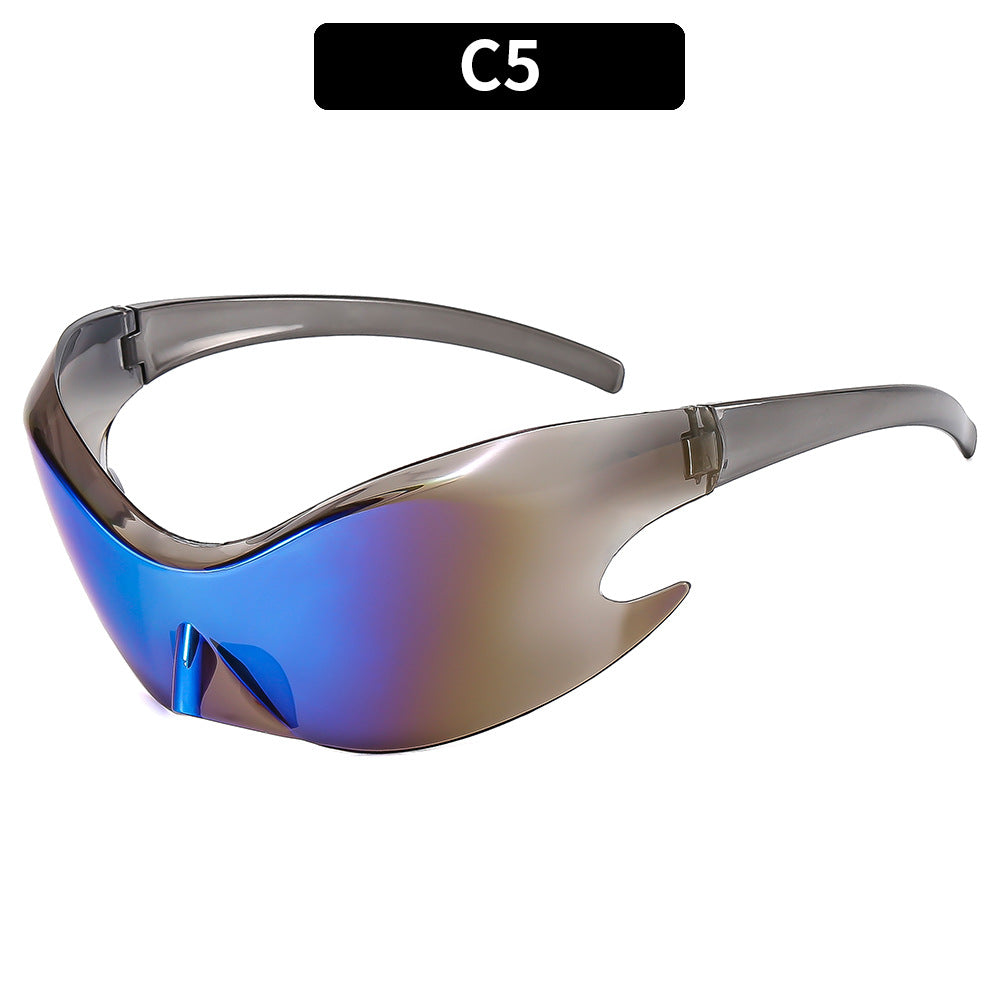 Gafas de sol de PC de montar divertidas y2k de una pieza